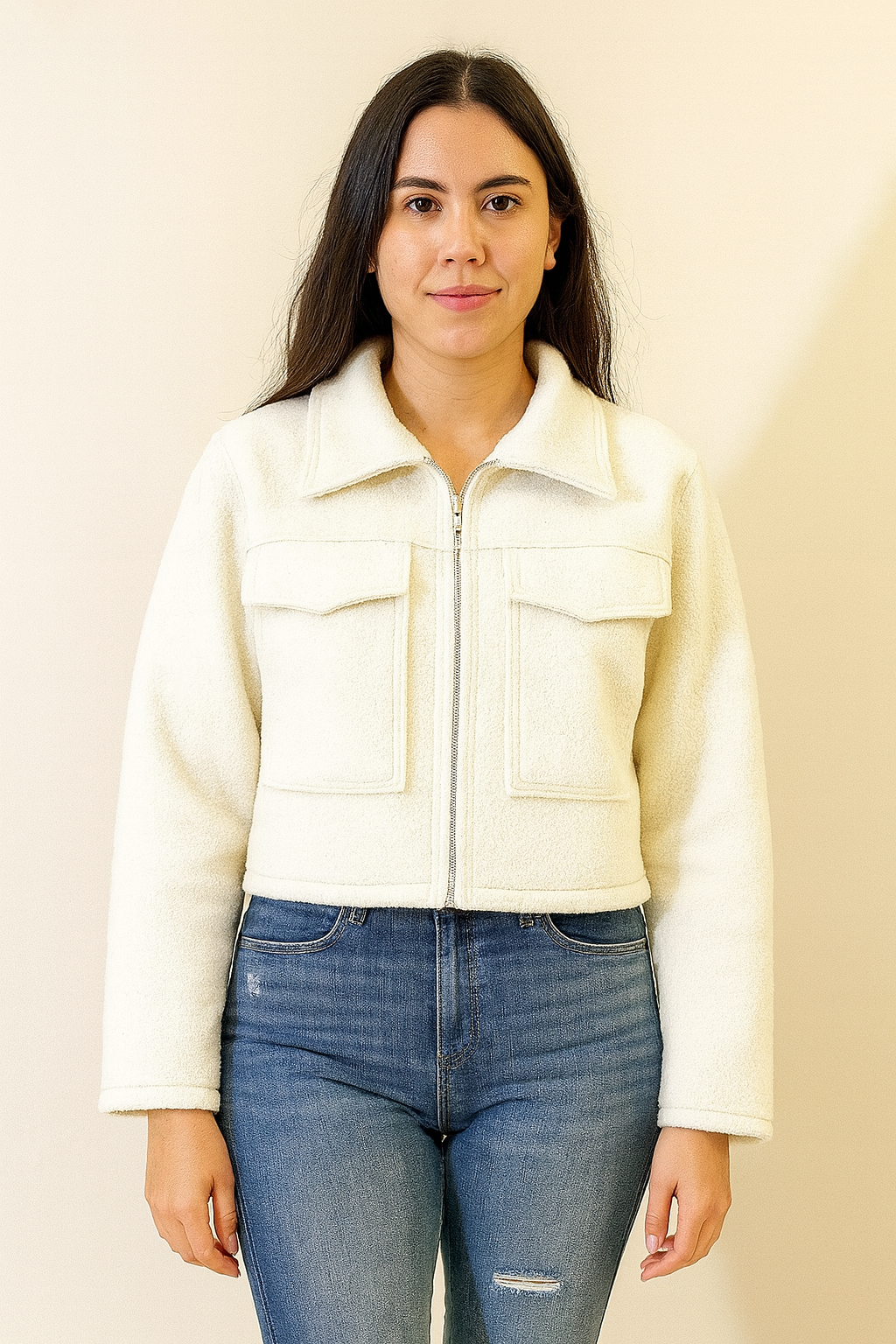 Chaqueta ORÁH Baby Coat – Gris Bouclé