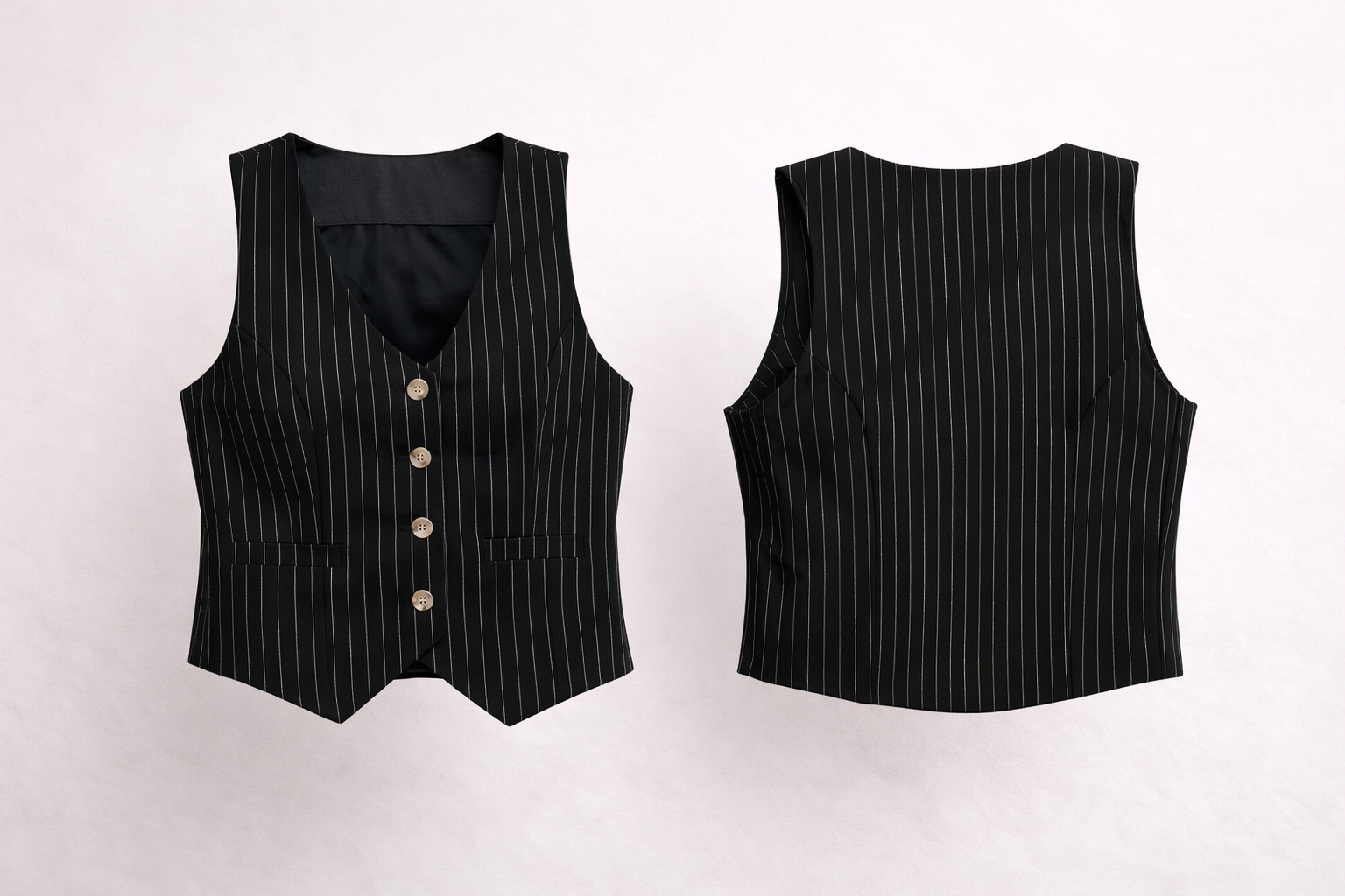 Conjunto Sastre Rayado Premium – Chaleco Milano y Short Prada