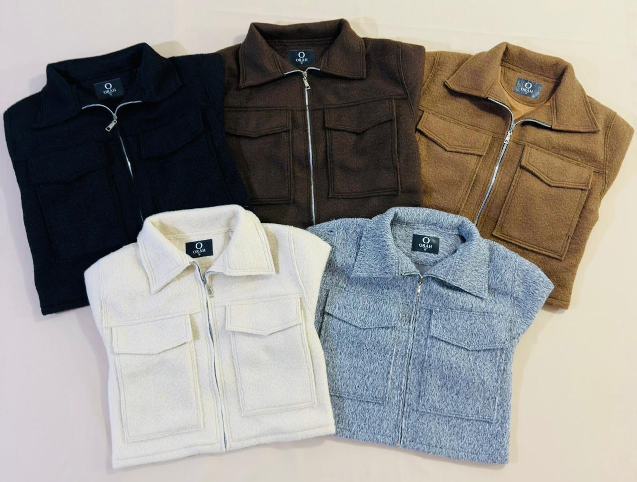 Chaqueta ORÁH Baby Coat – Gris Bouclé