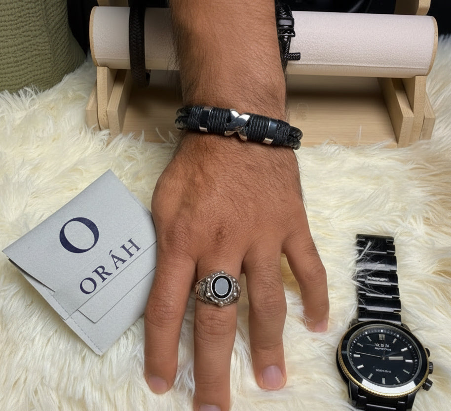 Pulsera de acero inoxidable para hombre orah