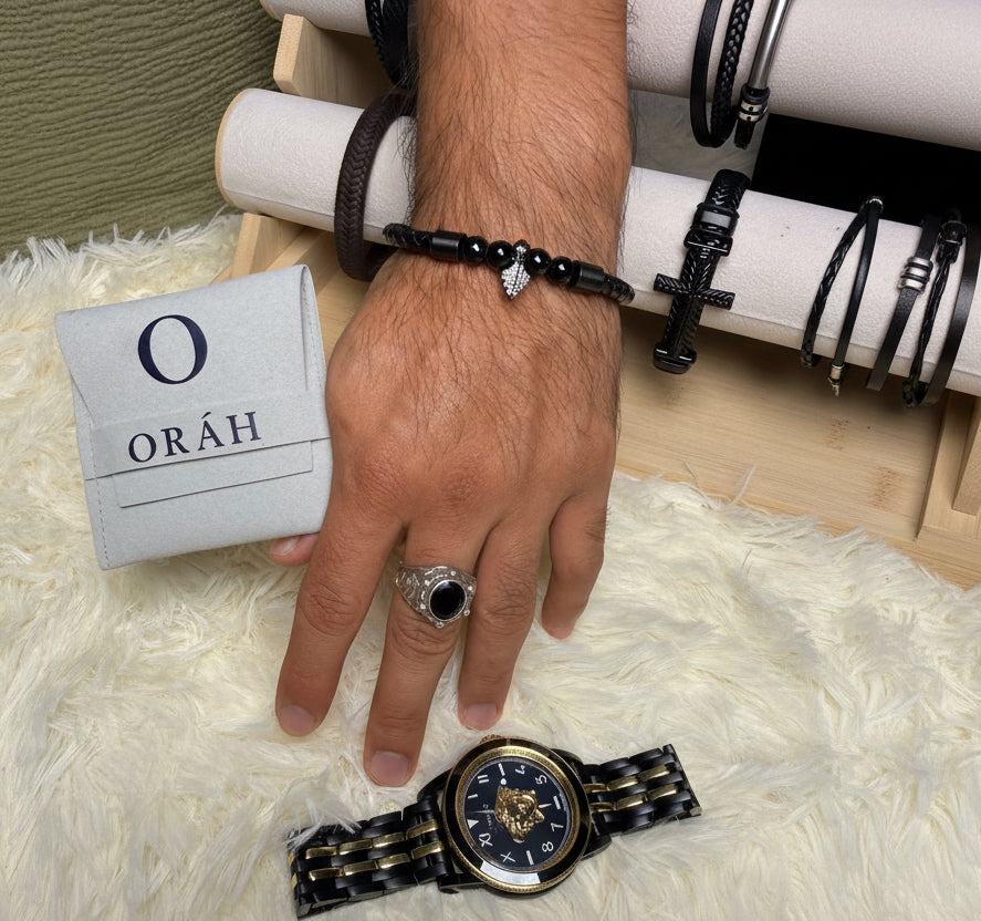 pulsera de onyx para hombre